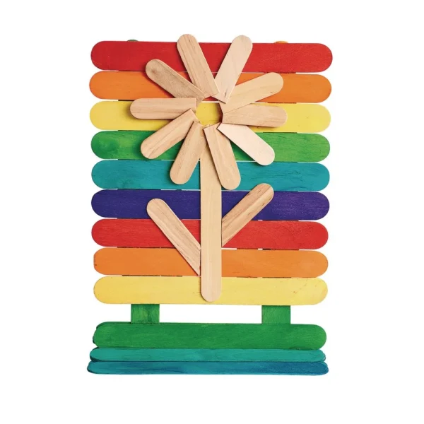 Colorations Jumbo Colored Wood Craft Sticks - 500 Pieces - Image 2