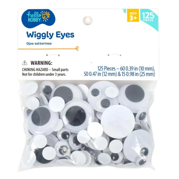 Hello Hobby Assorted Plastic Wiggly Eyes